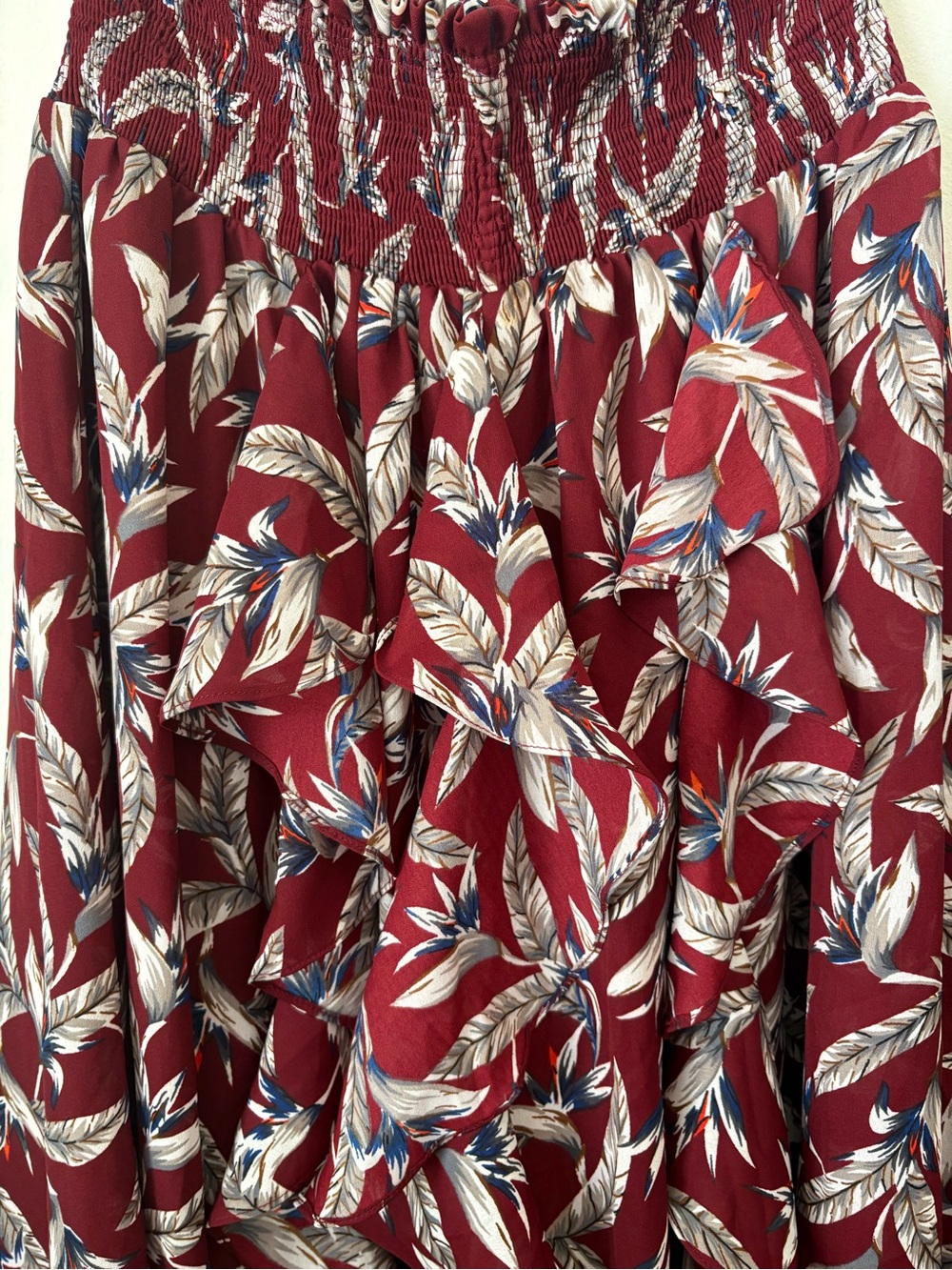 Reynah's Burgundy Floral Skirt - Picture 4 of 5